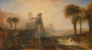  Turner Oil Painting - Caligula Palace and Bridge Turner